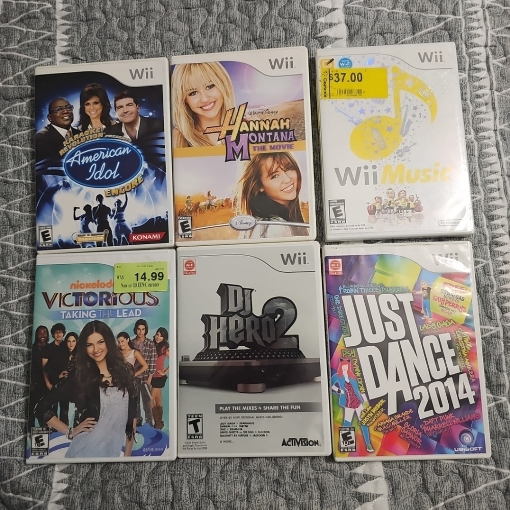 Lot Of 6 In Box Singing & Dance Themed Wii Games Popular Titles 4 Open 2 SEALED‎